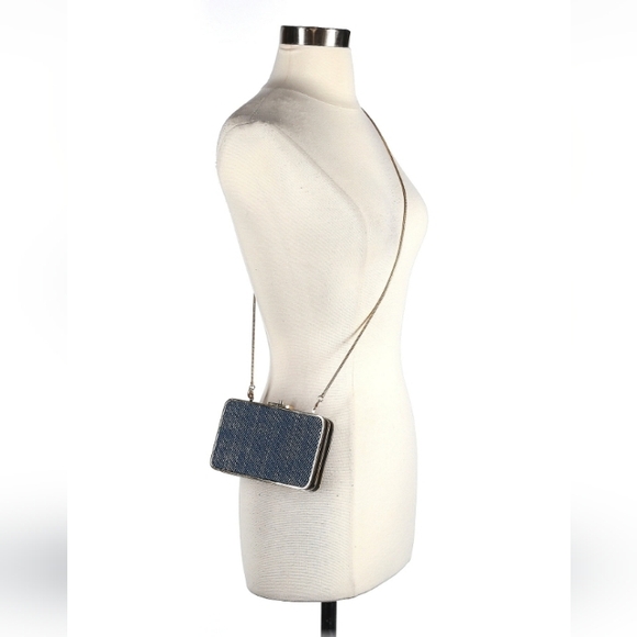 Henri Bendel Denim Style Blue Crossbody Bag - Picture 3 of 3